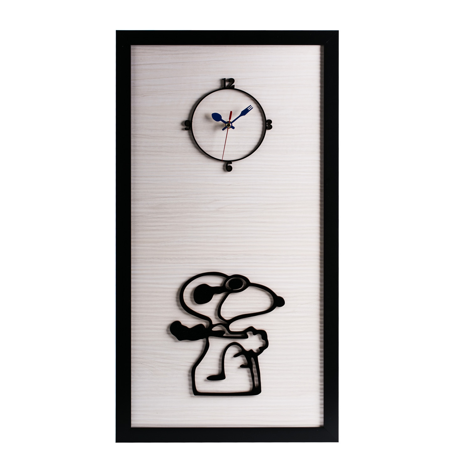 韩国进口挂钟钟表-Dawon Deco手绘3D飞行狗相框挂钟 韩国进口挂钟钟表-Dawon Deco手绘3D飞行狗相框挂钟