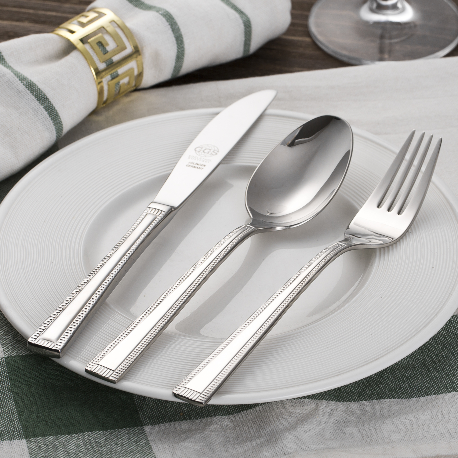 德国进口餐具-GGS不锈钢餐具套装Lina高品质不锈钢精致纹饰