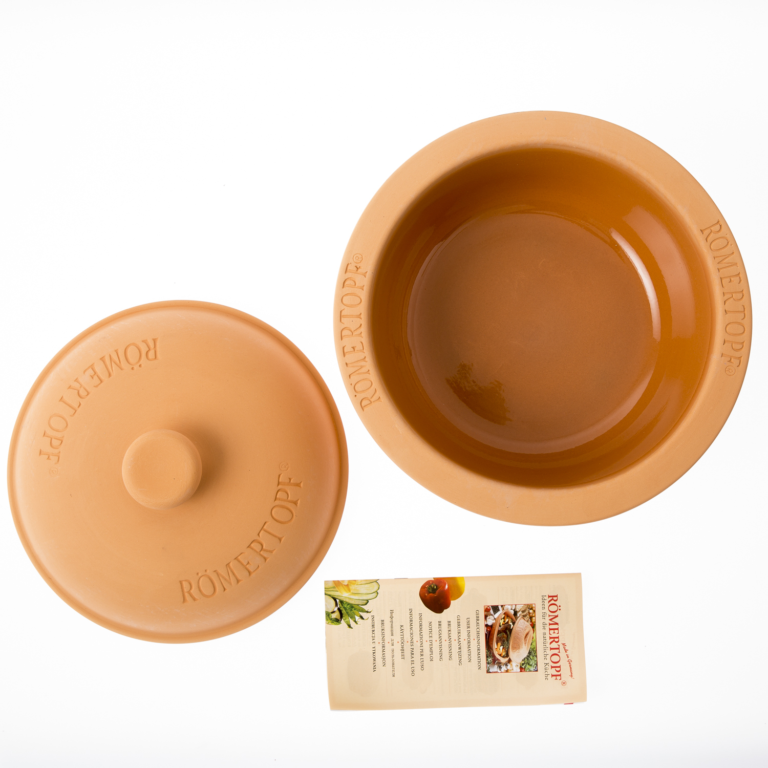 德国进口电陶烤锅-Römertopf陶制烤锅(圆形)