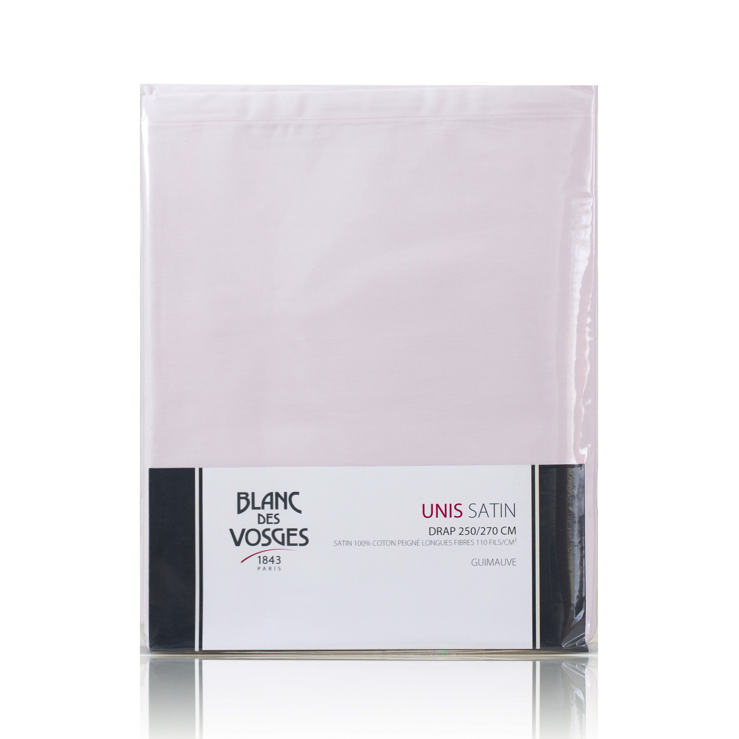 法国进口粉色床单-BlancdesVosges缎纹棉缝纫粉色床单