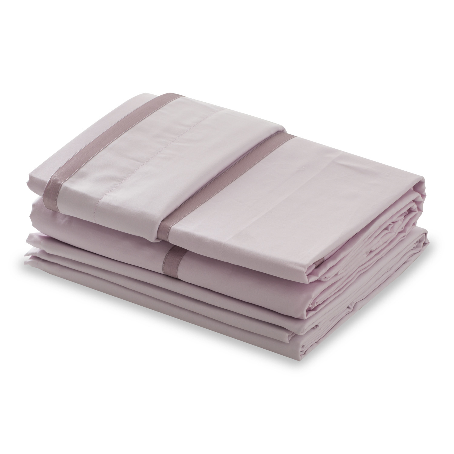 法国进口粉色被套-BlancdesVosges缎纹棉缝纫粉色被套