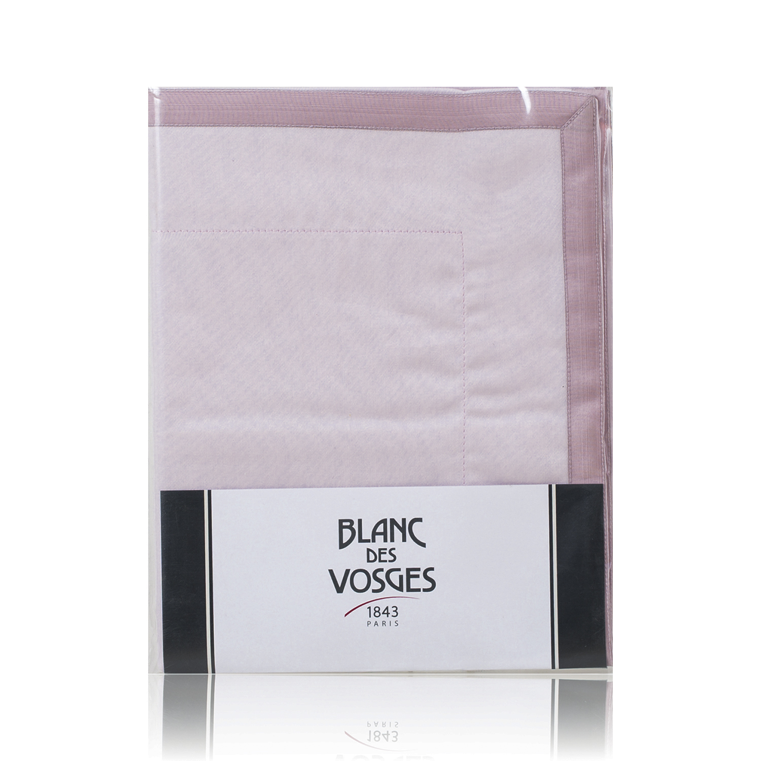 法国进口粉色枕套-BlancdesVosges缎纹棉缝纫粉色枕套