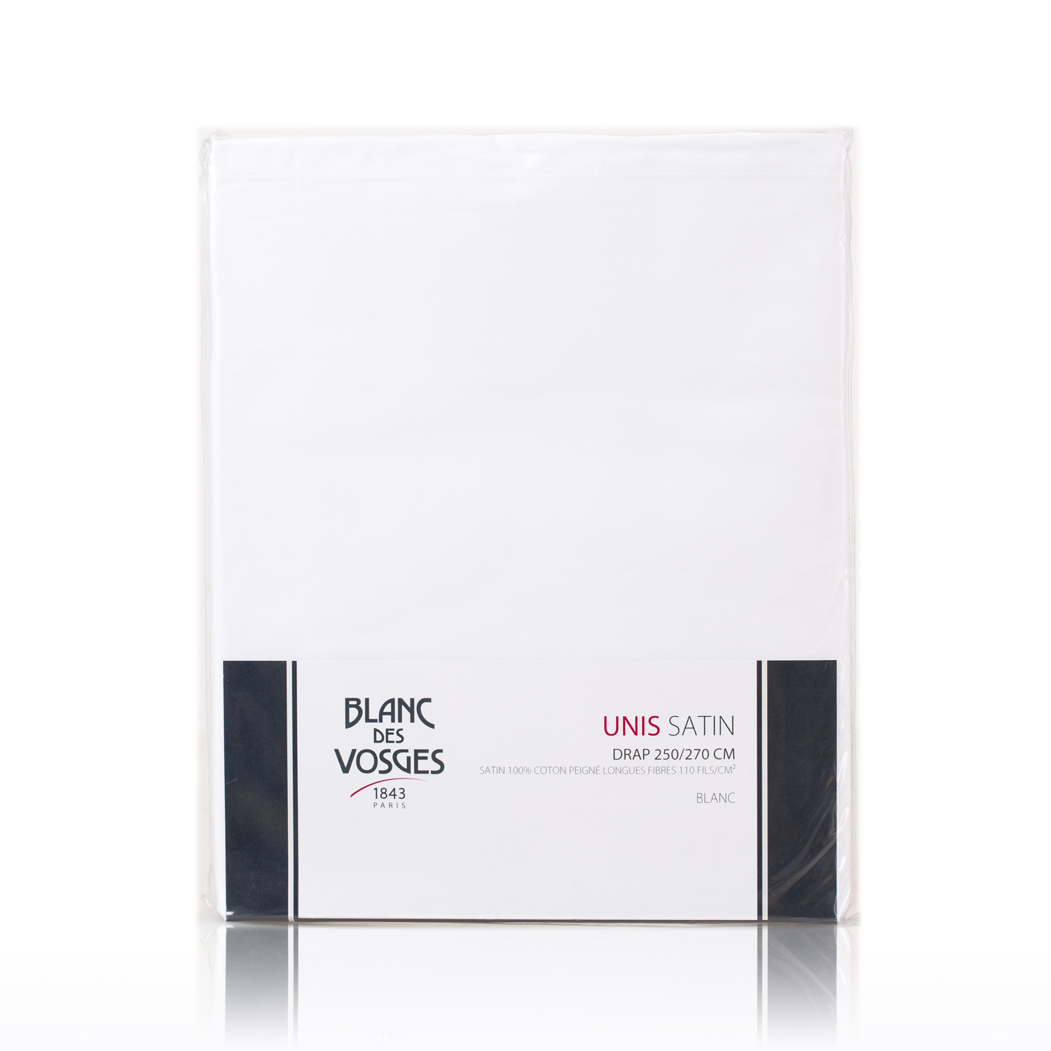 法国进口白色床单-进口白色床单-Blanc des Vosges贡缎提花白色宫殿床单