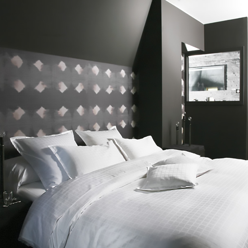 法国进口白色床单-进口白色床单-Blanc des Vosges贡缎提花白色宫殿床单