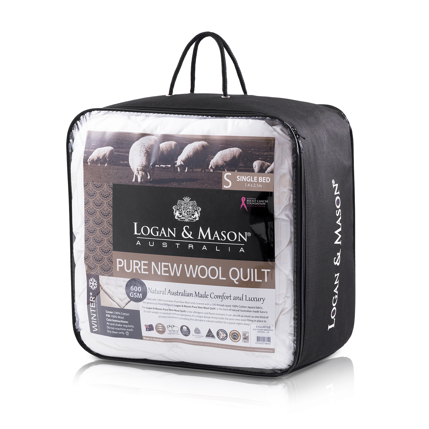 澳大利亚进口经典羊毛被-澳洲Logan & Mason 100%羊毛冬被600gsm