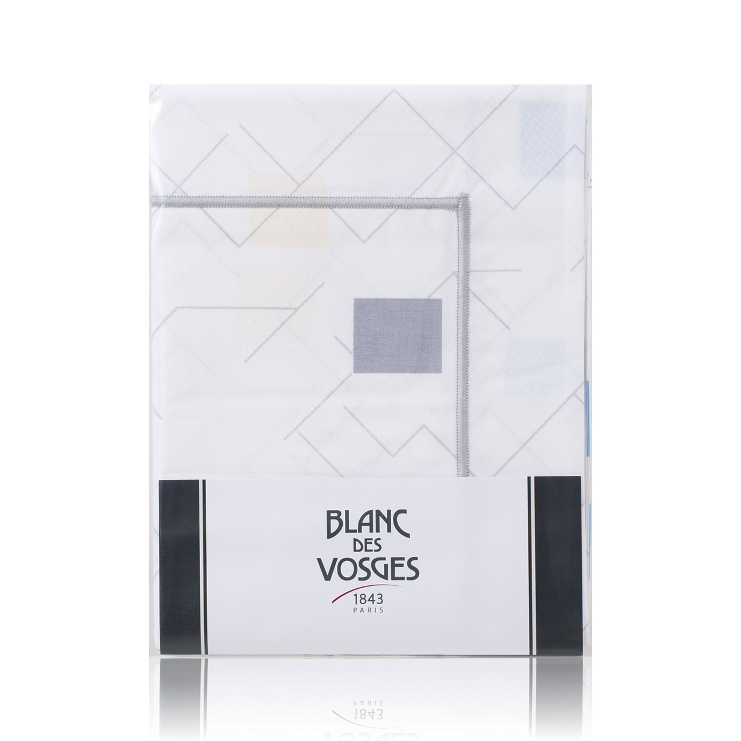 法国进口全棉枕套-进口Blanc des Vosges 100%全棉枕套 高级密织工艺枕套 网格系列枕套