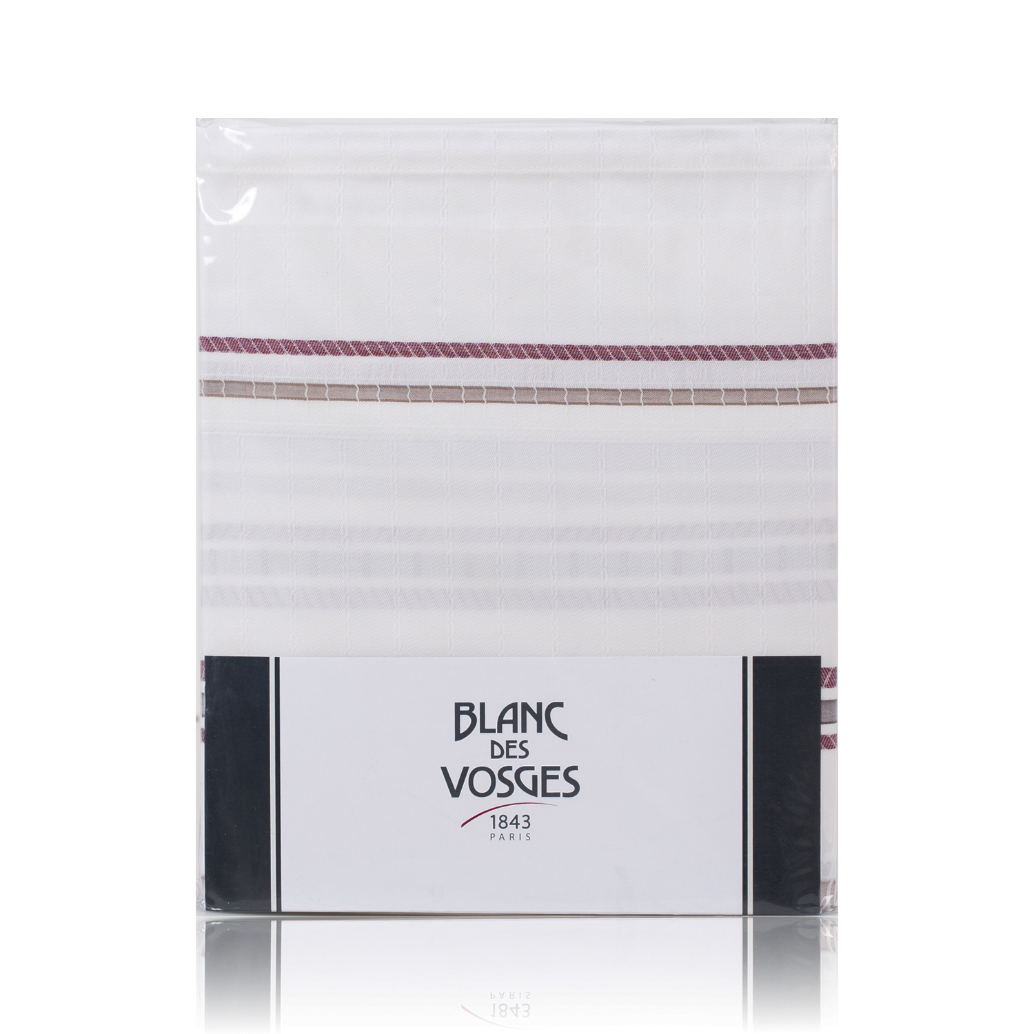 法国进口床上床单-BlancdesVosges贡缎提花帆船镜石榴床单