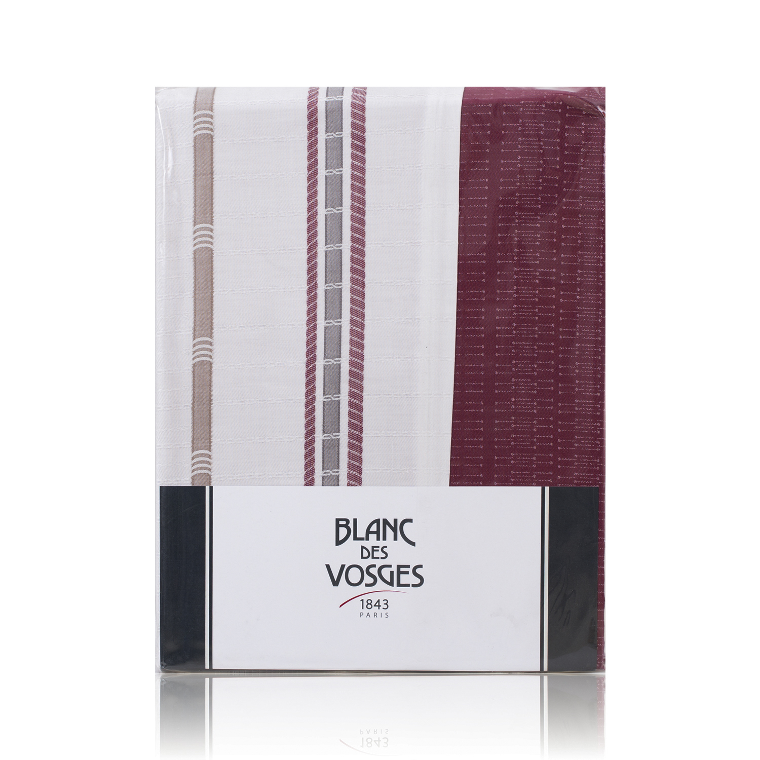 法国进口床上被套-BlancdesVosges贡缎提花帆船镜石榴被套