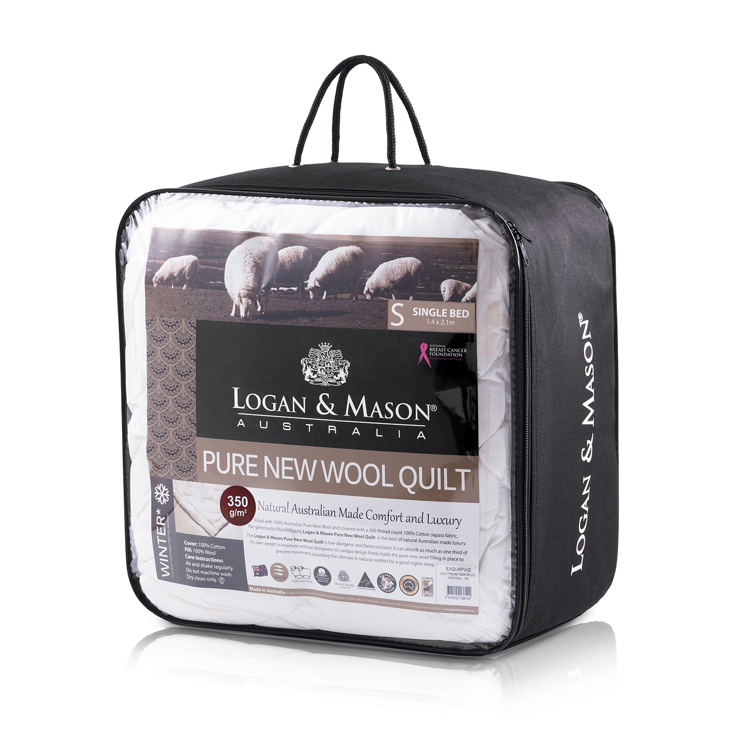 澳大利亚进口羊毛冬被-澳洲Logan & Mason 100%羊毛冬被350gsm