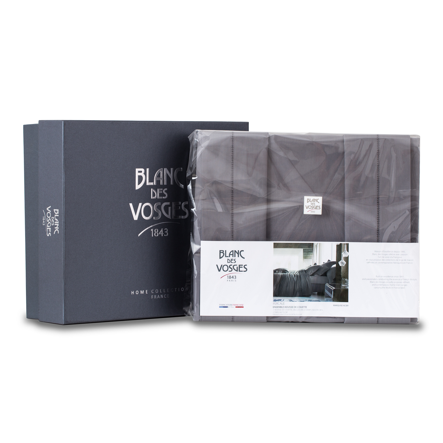 法国进口床上四件套-进口床上四件套-Blanc des Vosges侯爵夫人四件套(礼盒装)刚色