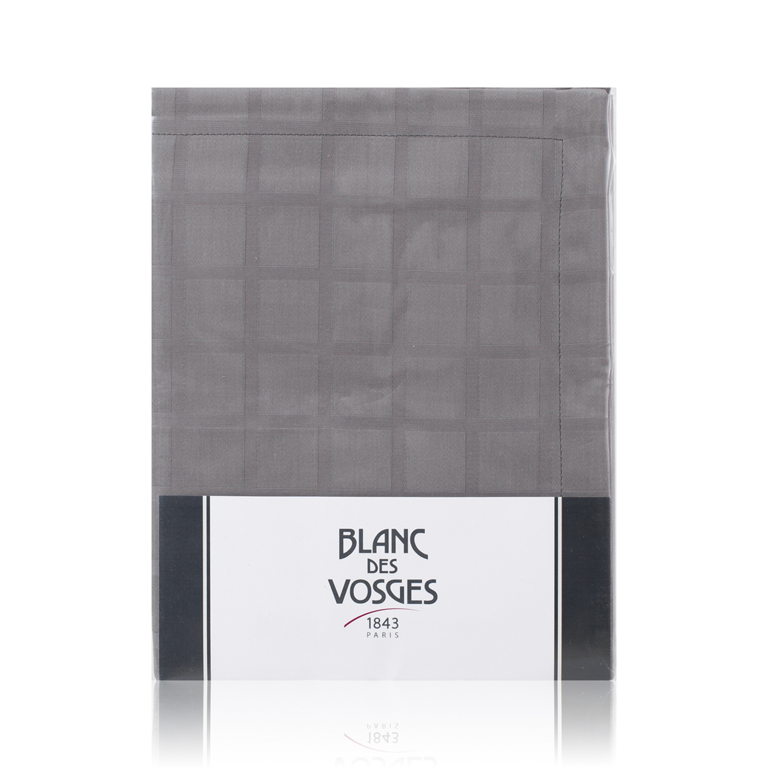 法国进口真丝枕套-进口真丝枕套-Blanc des Vosges贡缎提花灰色宫殿枕套