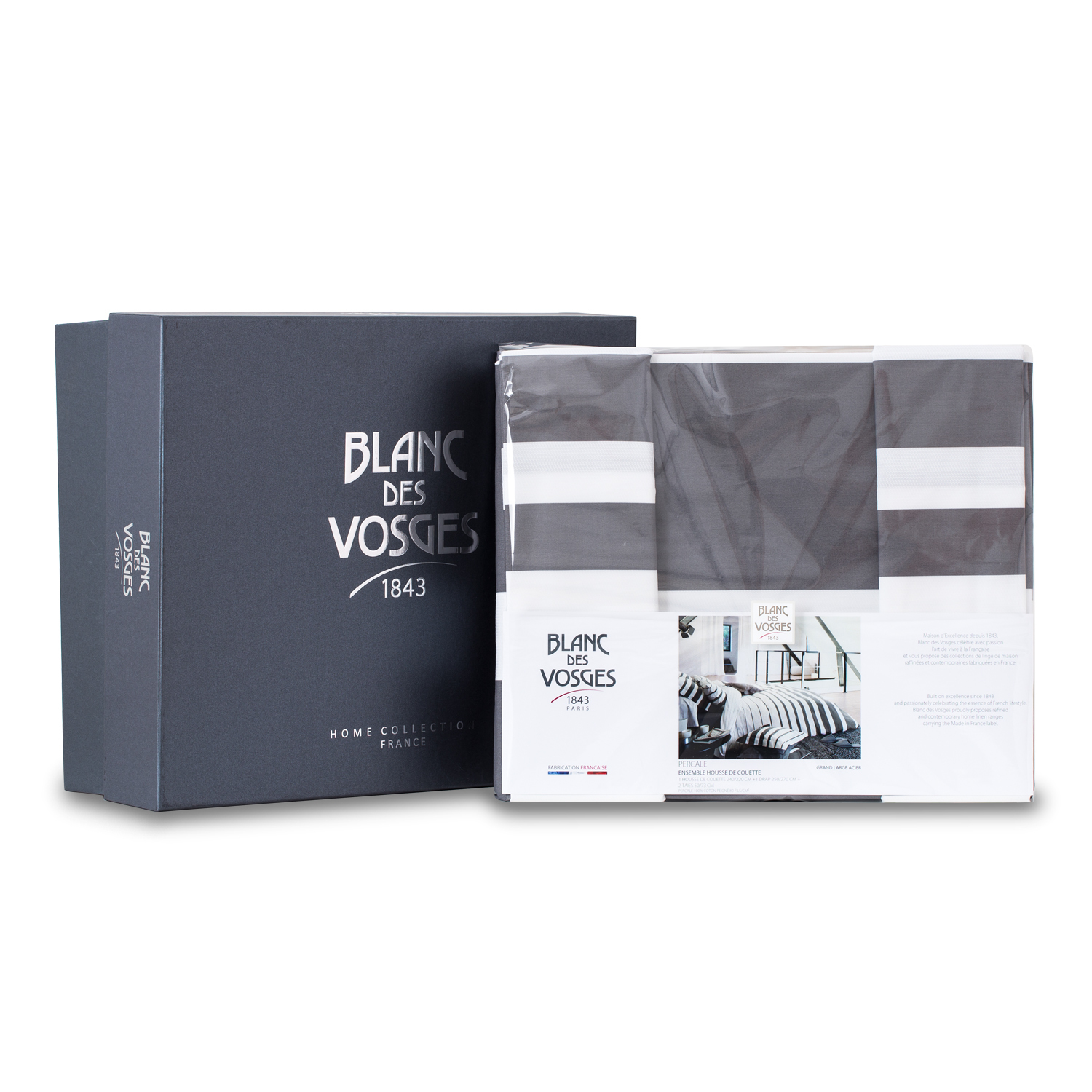 法国进口四件套床上用品-进口四件套床上用品-Blanc des Vosges精梳高级密织四件套(礼盒装)