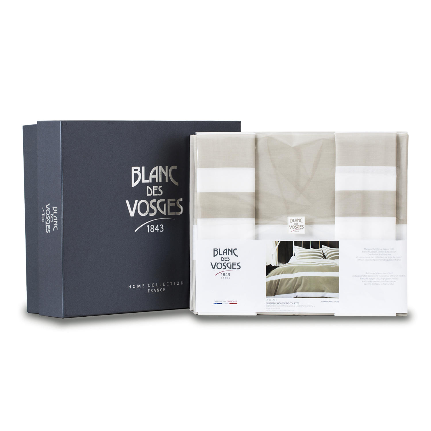 法国进口床上用品四件套-进口床上用品四件套-Blanc des Vosges精梳高级密织四件套(礼盒装)