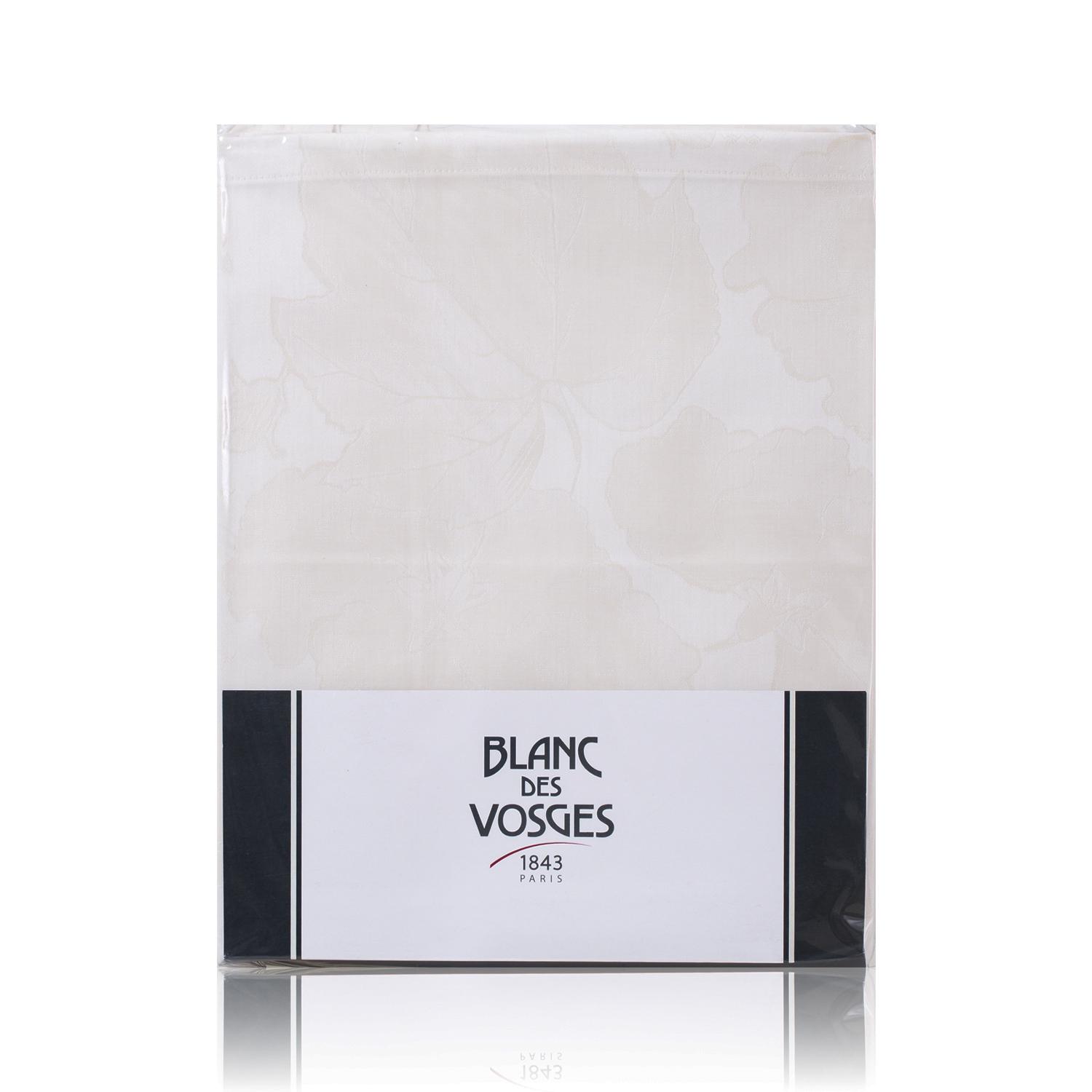 法国进口大床单-BlancdesVosges贡缎提花木犀草白玉床单