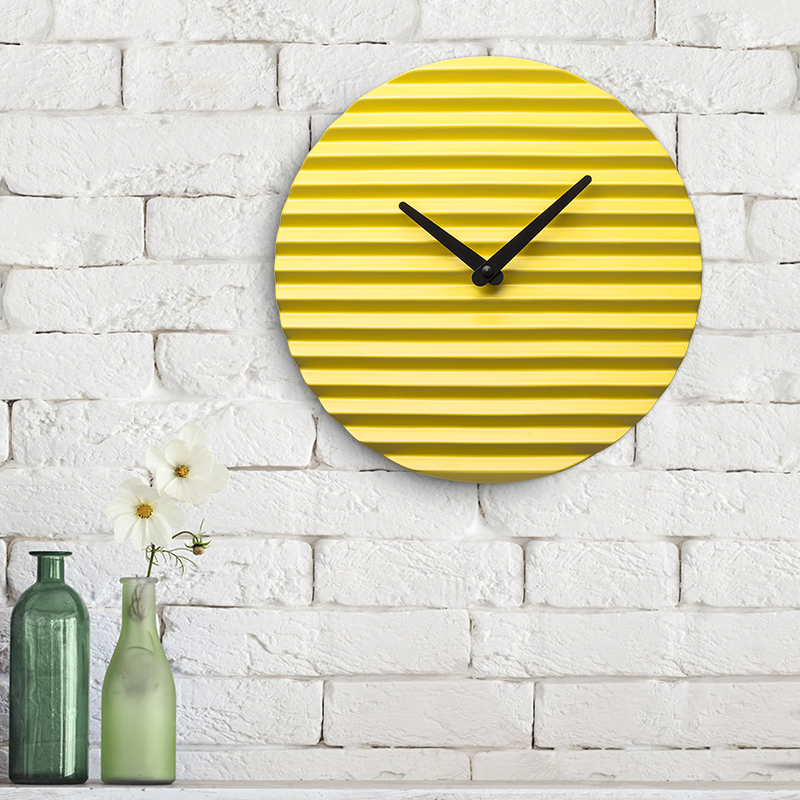 意大利进口工艺品挂钟-Sabrina Fossi陶瓷波纹装饰挂钟