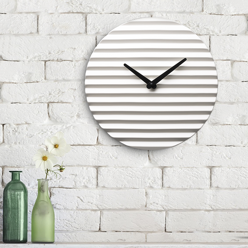 意大利进口背景墙挂钟-Sabrina Fossi陶瓷波纹装饰挂钟