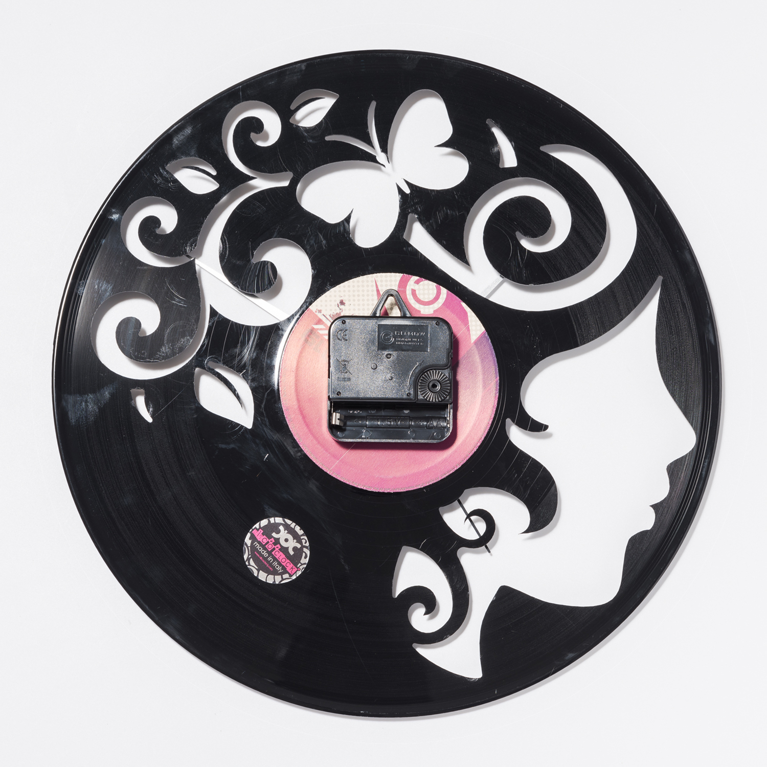 意大利进口客厅石英钟-DISCOCLOCK头脑风暴碟盘挂钟