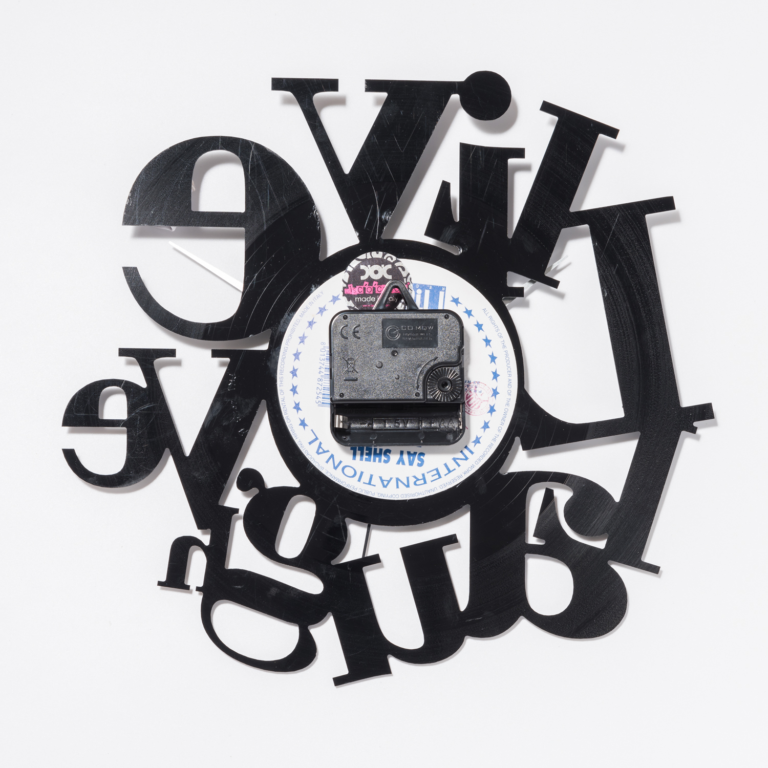 意大利进口客厅落地钟-DISCOCLOCK3L创意碟盘挂钟