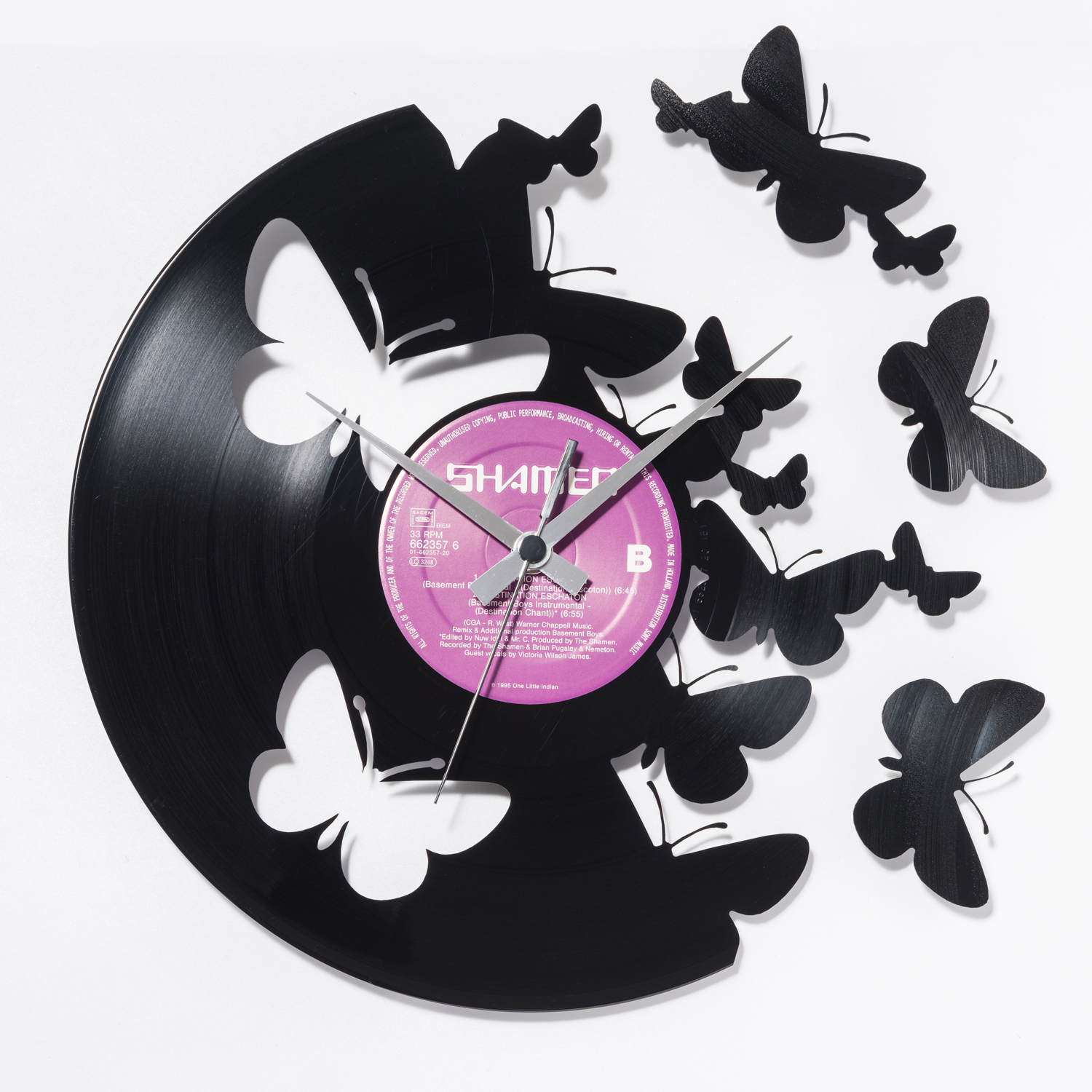 意大利进口名牌挂钟-DISCOCLOCK蝴蝶之谜碟盘挂钟 意大利进口名牌挂钟-DISCOCLOCK蝴蝶之谜碟盘挂钟