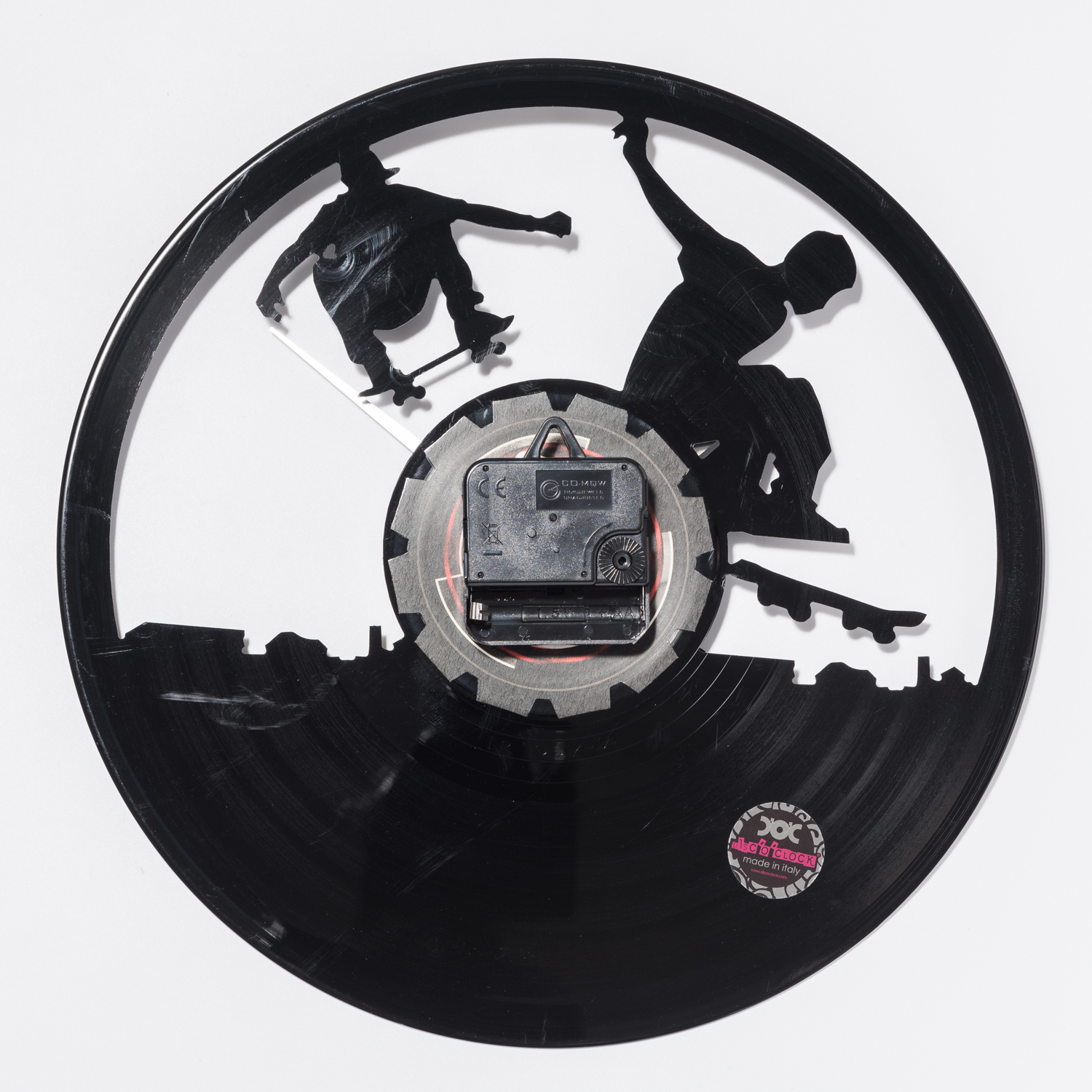 意大利进口石英钟静音挂钟-DISCOCLOCK经典SK8碟盘挂钟