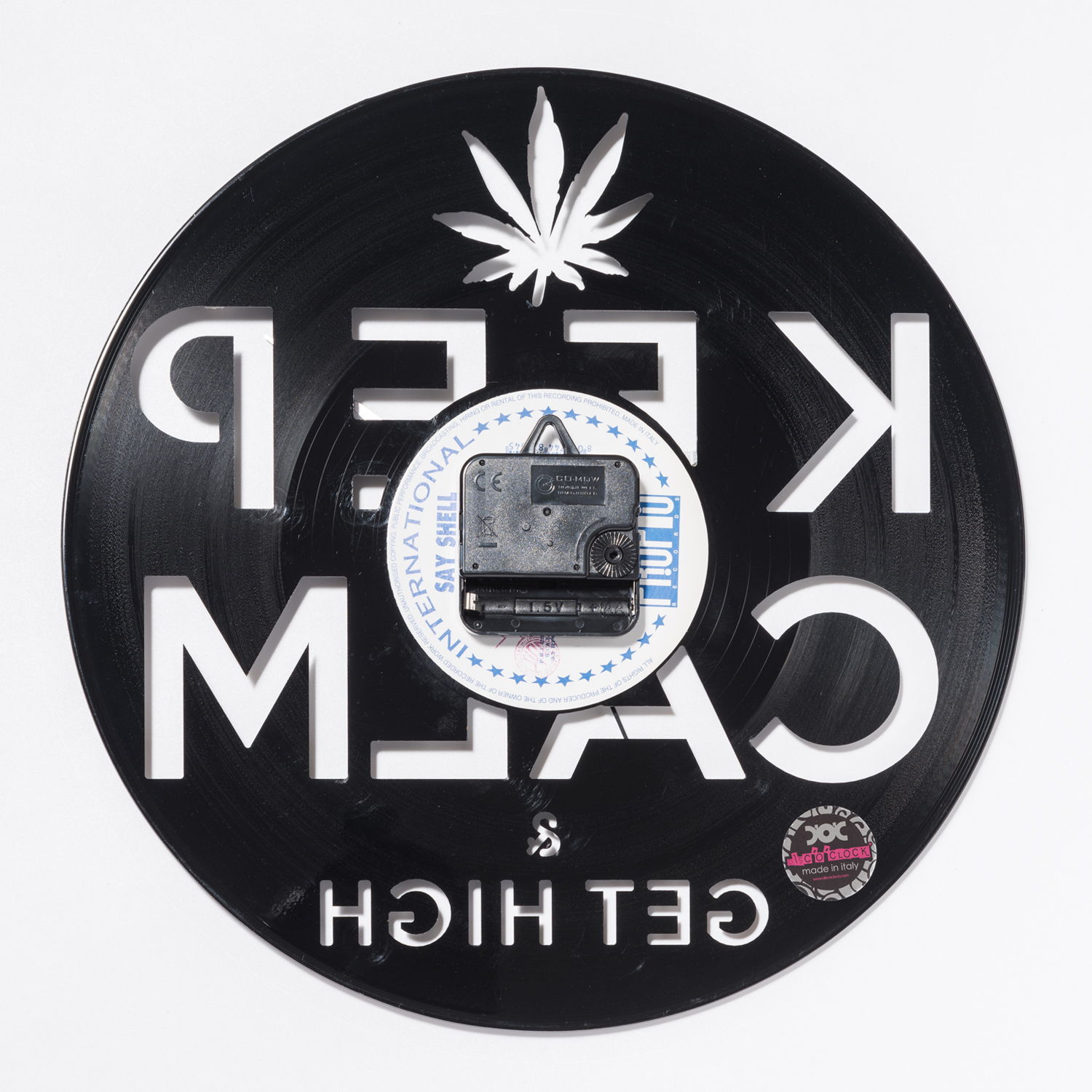 意大利进口客厅装饰钟表-DISCOCLOCK嗨起来碟盘挂钟