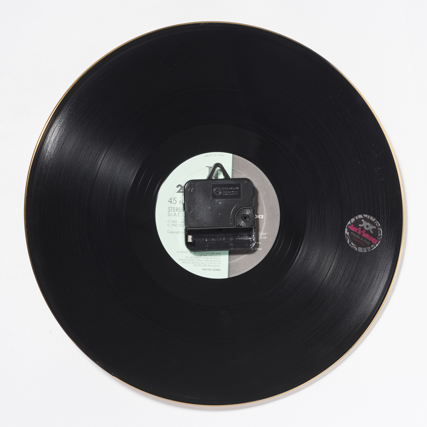 意大利进口客厅时尚挂钟-DISCOCLOCK鸳鸯灵鹿碟盘挂钟（黑色）