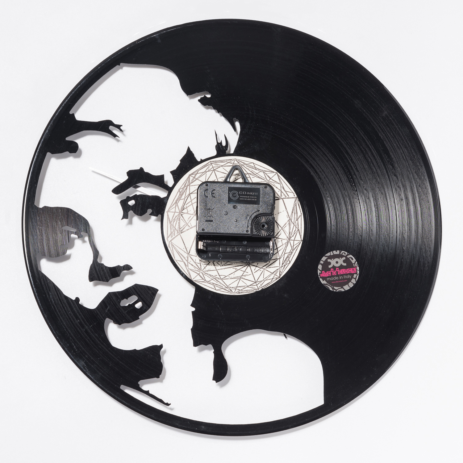 意大利进口客厅双面挂钟-DISCOCLOCK女神梦露碟盘挂钟