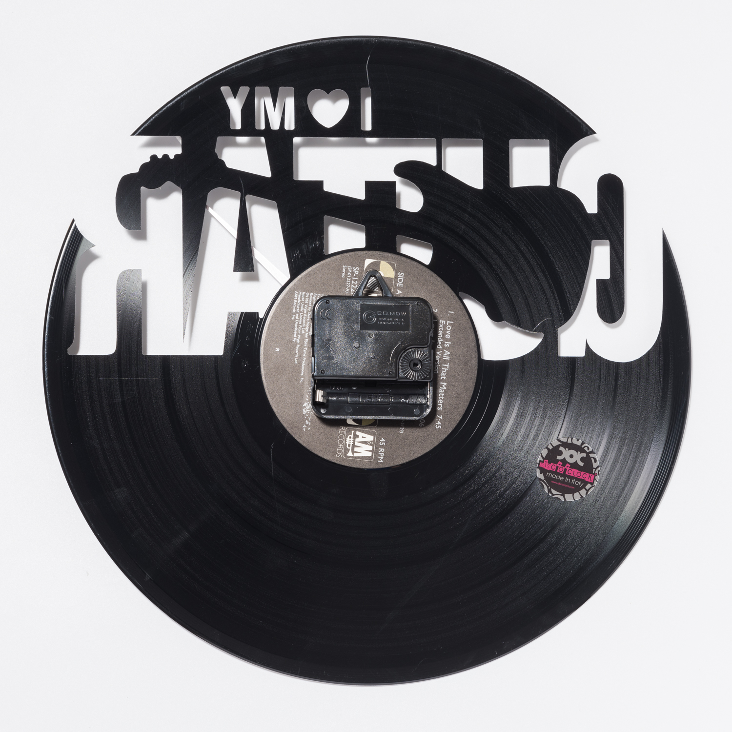 意大利进口仿古挂钟-DISCOCLOCK吉他人生碟盘挂钟