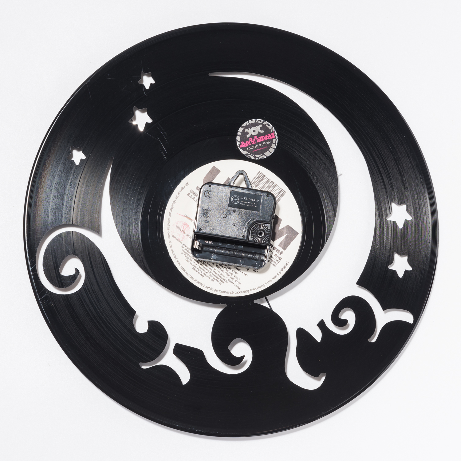 意大利进口墙面挂钟-DISCOCLOCK月光宝盒碟盘挂钟