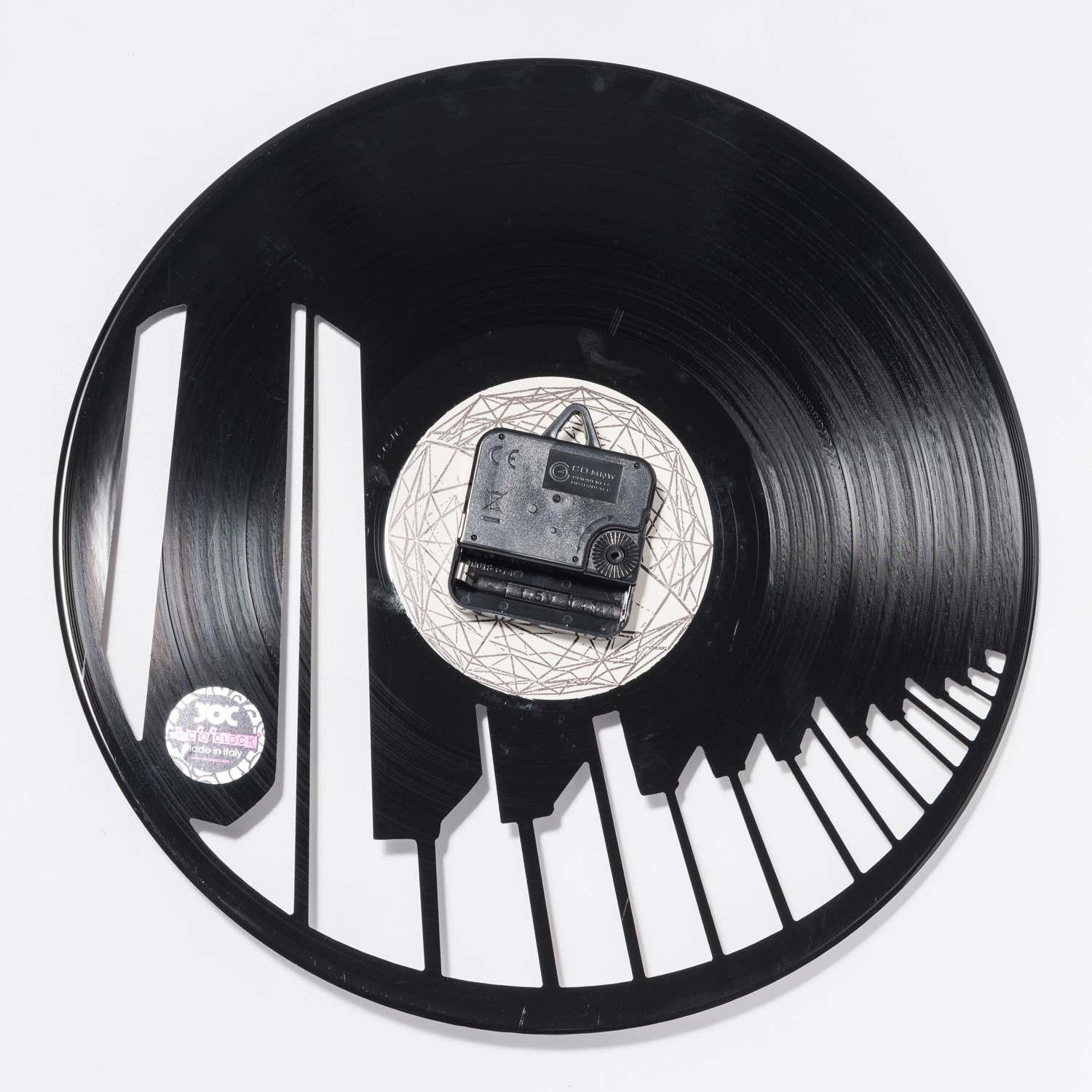 意大利进口客厅方形挂钟-DISCOCLOCK万音之王碟盘挂钟