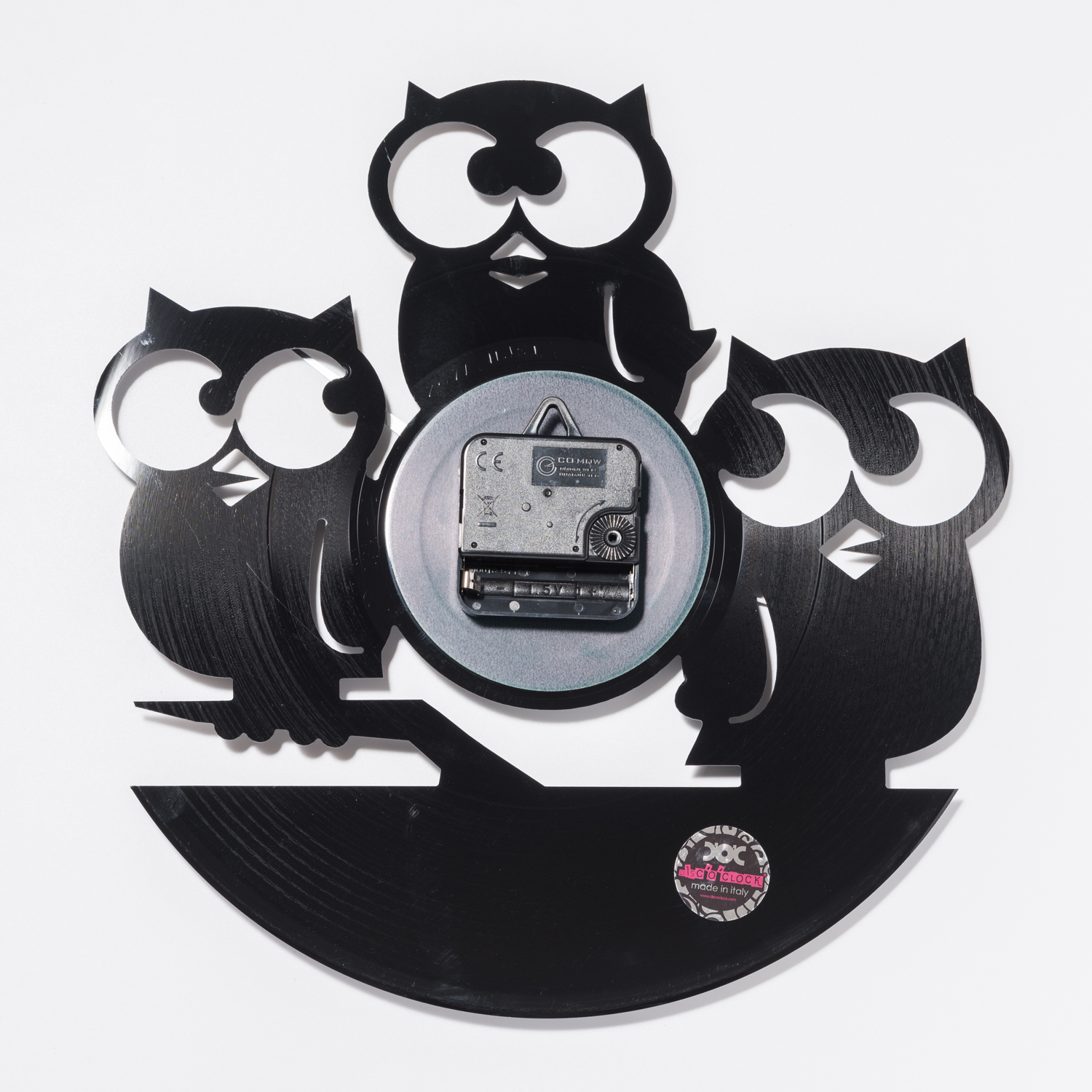 意大利进口欧式客厅挂钟-DISCOCLOCK科摩苏尔麝猫碟盘挂钟