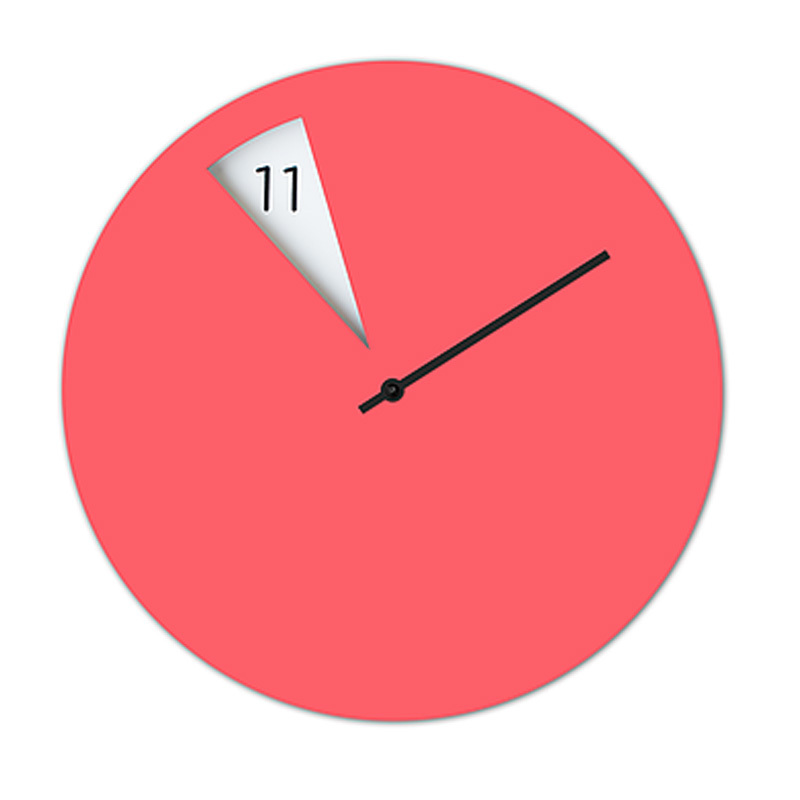 意大利进口壁式挂钟-Sabrina Fossi扇形小窗挂钟