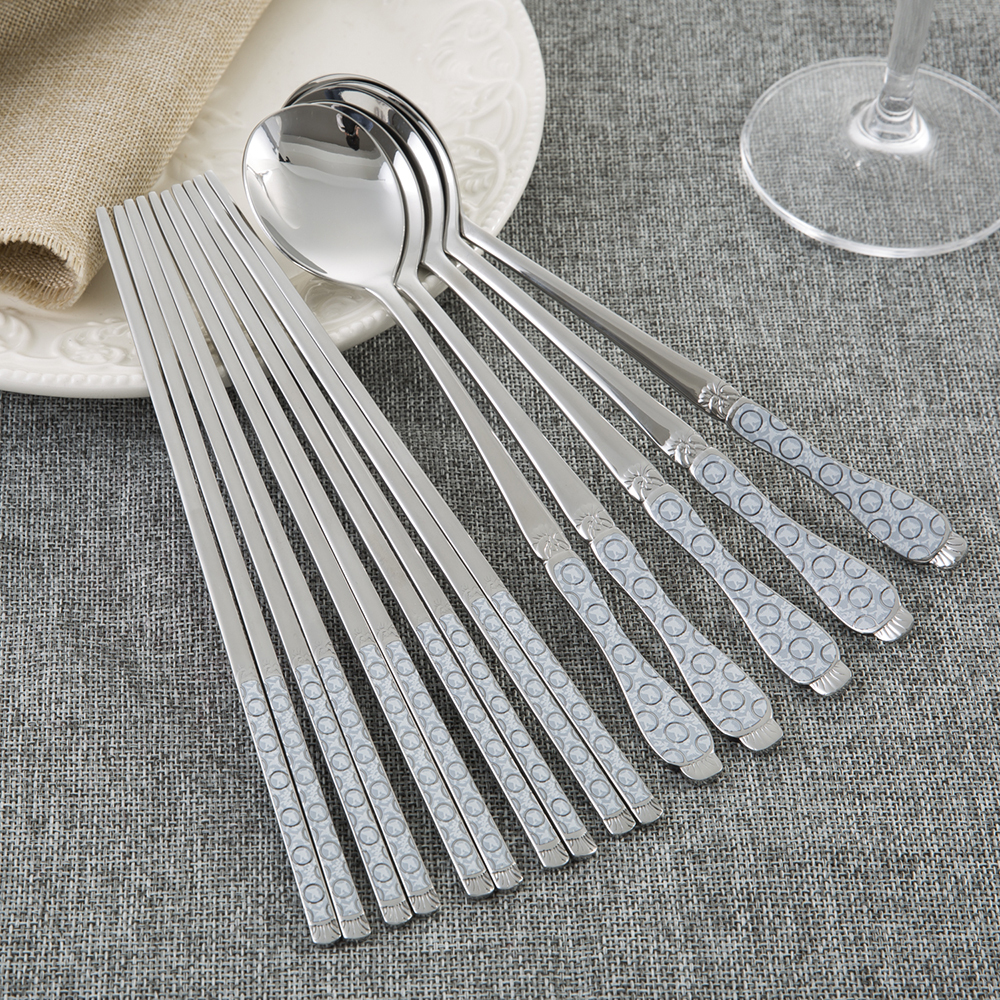 韩国进口勺子筷子-DMKOREA勺子和筷子套装(5筷子+5勺子)亮光 - 勺子筷子 韩国进口勺子筷子-DMKOREA勺子和筷子套装(5筷子+5勺子)亮光 - 勺子筷子