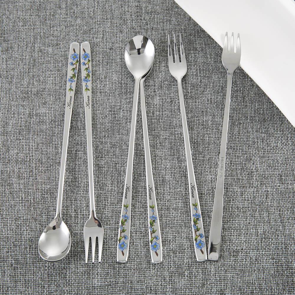 韩国进口勺叉套装-DMKOREA勺子和叉子套装(3叉子+3勺子)亮光 - 勺叉套装 韩国进口勺叉套装-DMKOREA勺子和叉子套装(3叉子+3勺子)亮光 - 勺叉套装