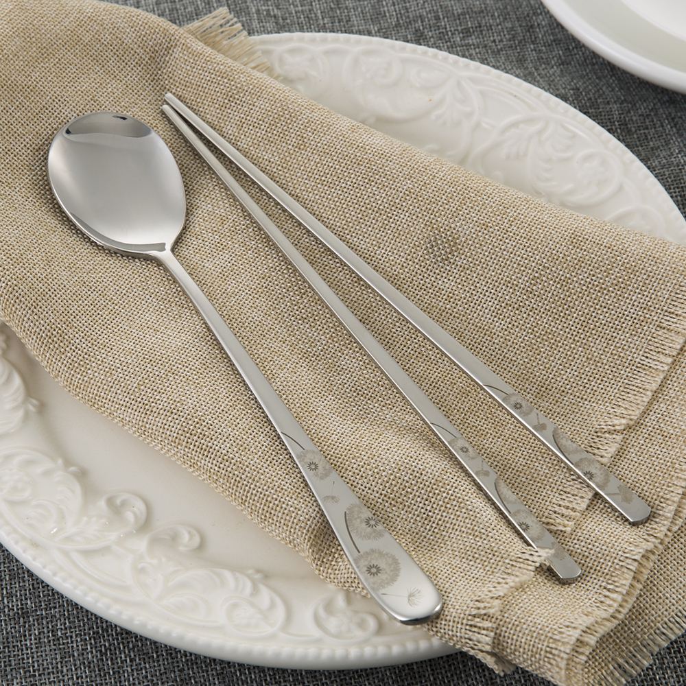 韩国进口餐具筷子勺子套装-DMKOREA勺子和筷子套装(1筷子+1勺子)亮光