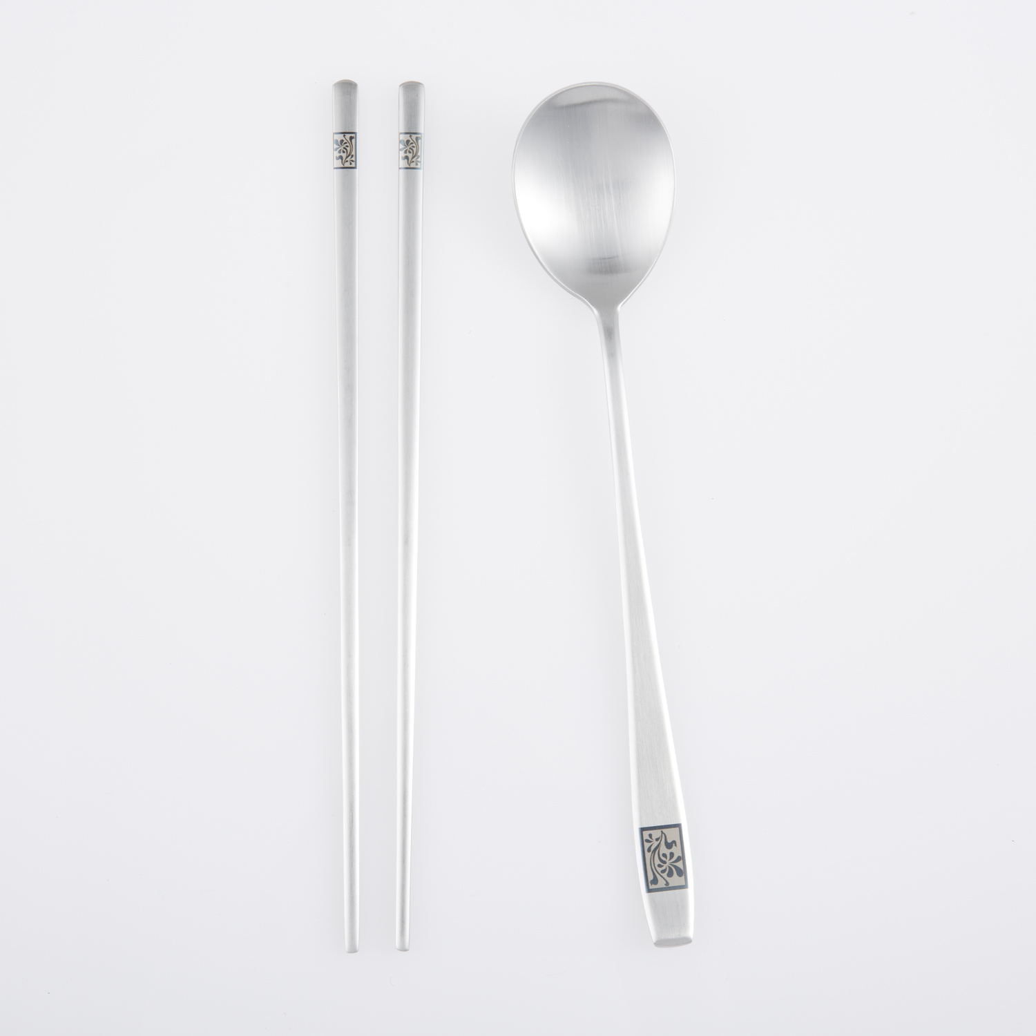 韩国进口餐具勺子筷子套装-DMKOREA勺子和筷子套装(1筷子+1勺子)亚光