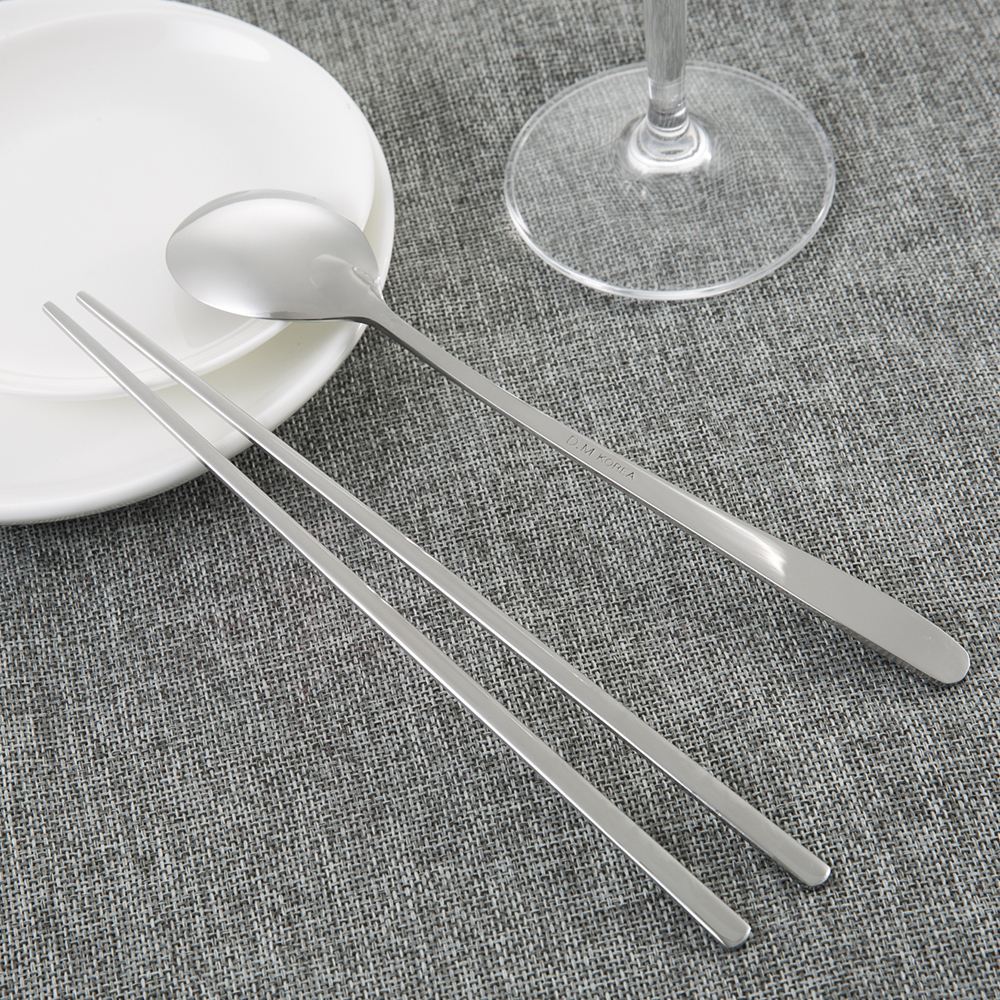 韩国进口筷子勺子餐具套装-DMKOREA勺子和筷子套装(1筷子+1勺子)亮光 - 筷子勺子餐具套装 韩国进口筷子勺子餐具套装-DMKOREA勺子和筷子套装(1筷子+1勺子)亮光 - 筷子勺子餐具套装