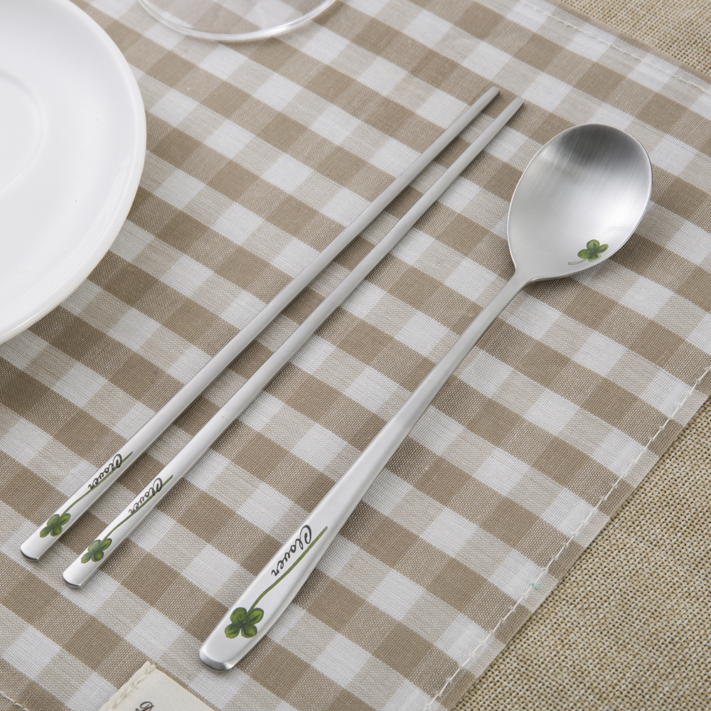 韩国进口不锈钢筷子勺子-DMKOREA勺子和筷子套装(1筷子+1勺子)亚光 - 不锈钢筷子勺子 韩国进口不锈钢筷子勺子-DMKOREA勺子和筷子套装(1筷子+1勺子)亚光 - 不锈钢筷子勺子