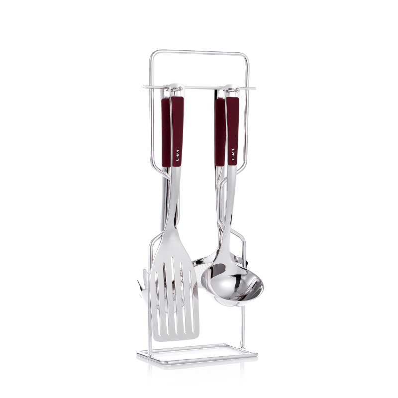 韩国进口儿童餐具套装-LIVINGHANKOOK时尚高档悬挂式不锈钢厨具套装