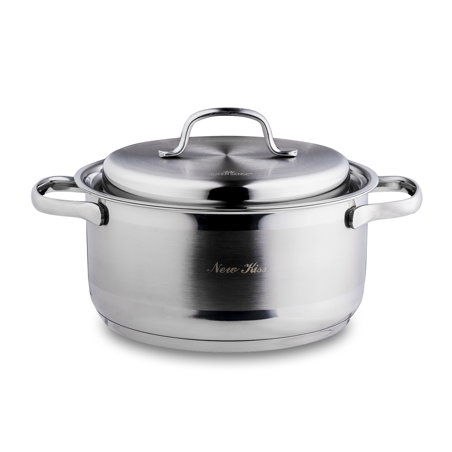 韩国原产QUEEN SENSE不锈钢锅汤锅煮锅NEWKISS系列20CM