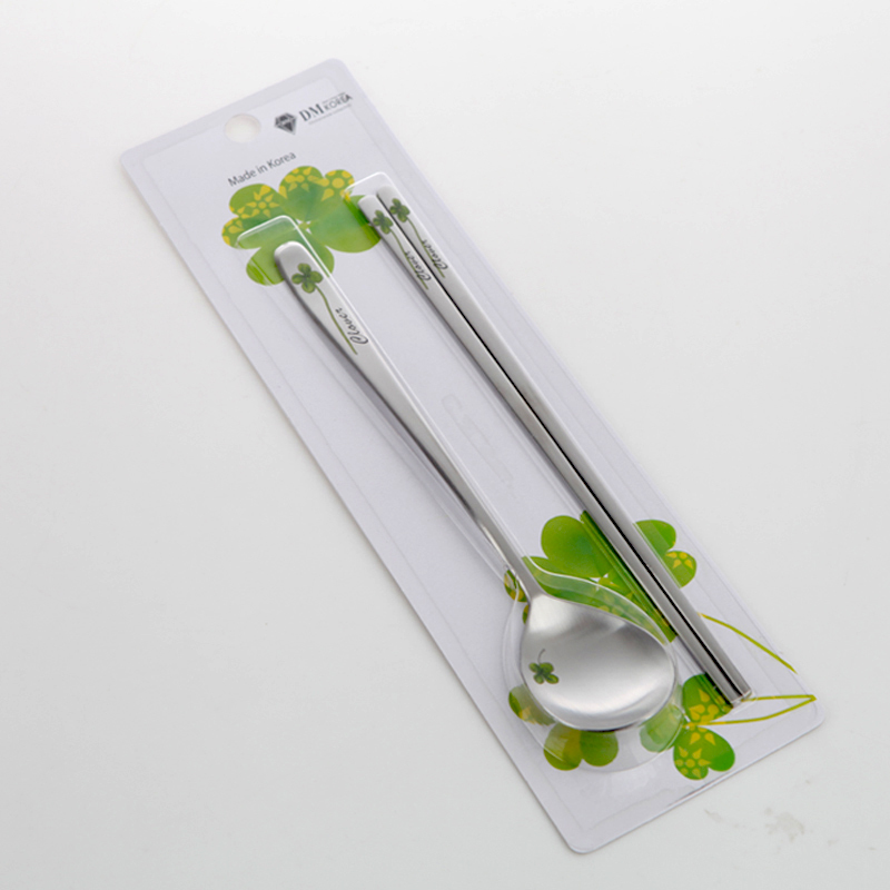 进口筷子勺子套装-韩国DMKOREA勺子和筷子套装(1筷子+1勺子)亚光
