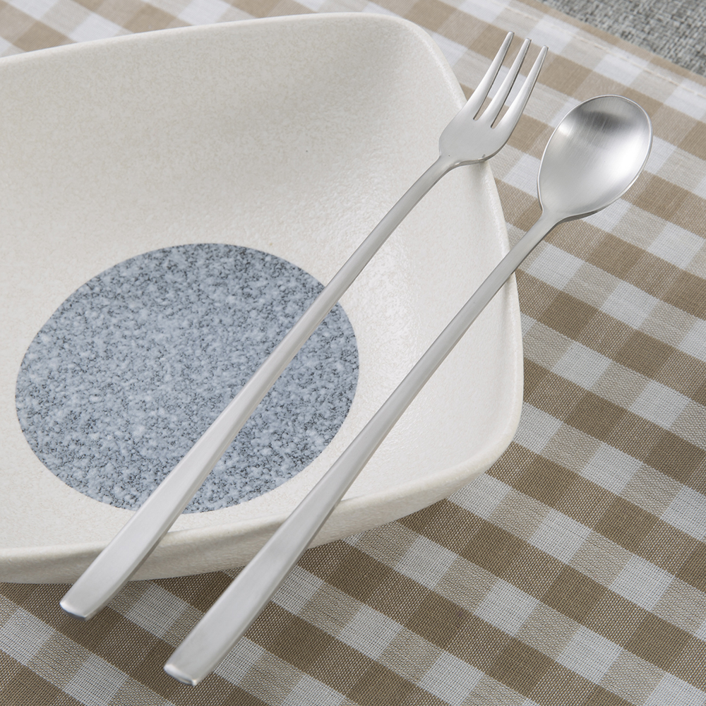 韩国进口勺子叉子套装-DMKOREA韩式传统勺子和叉子套装(1筷子+1叉子)亚光