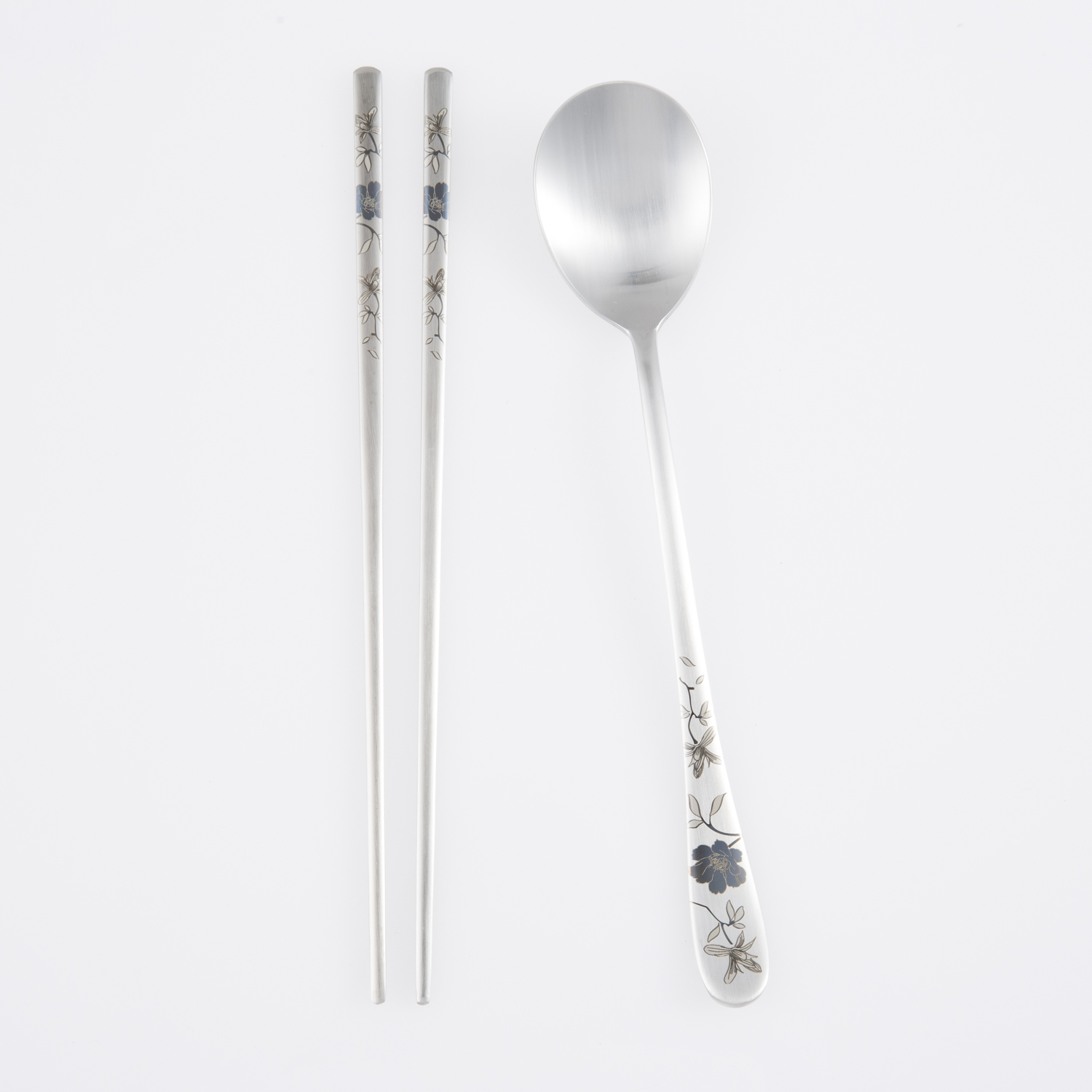 进口筷子勺子套装-韩国进口DMKOREA勺子和筷子套装(1筷子+1勺子)亚光