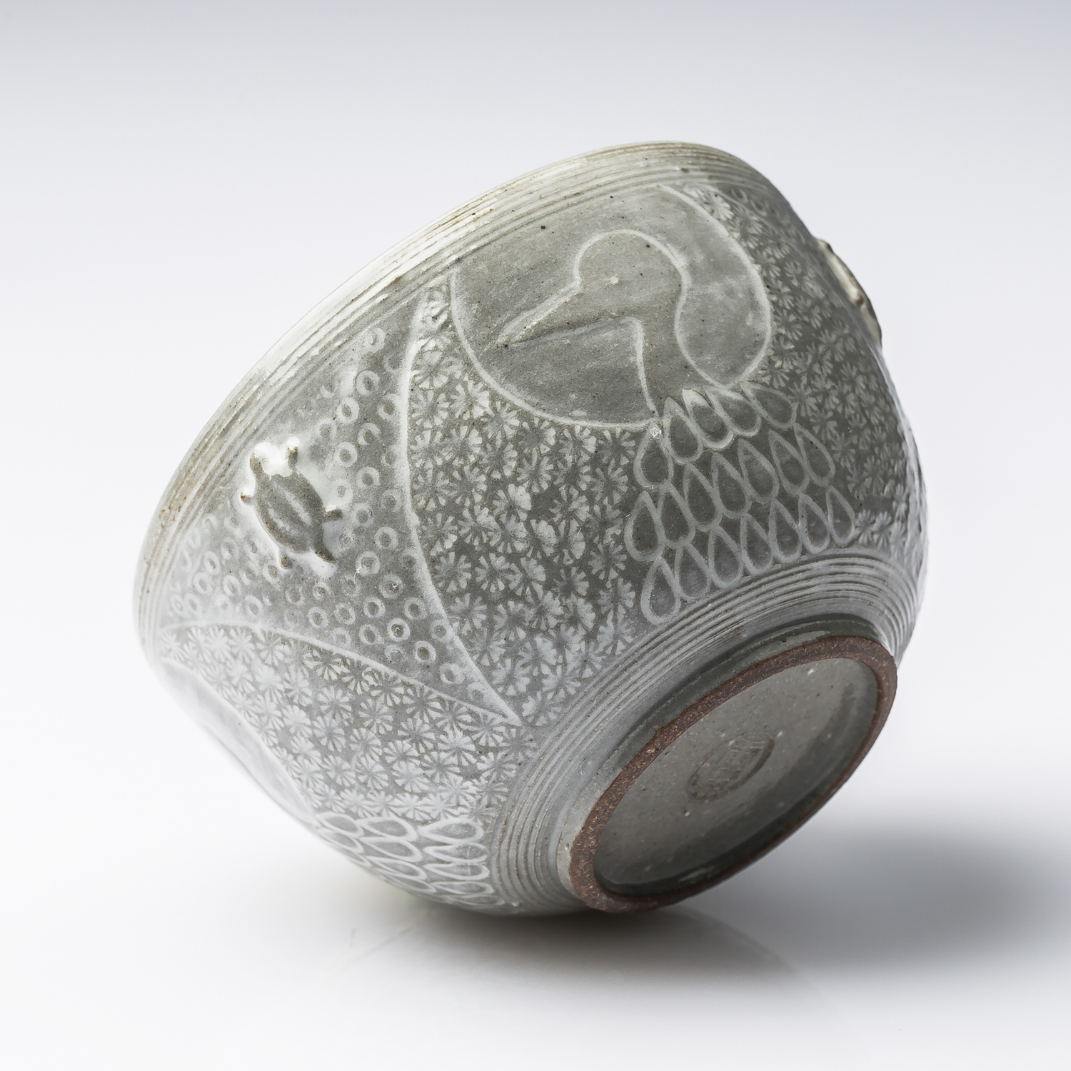 日本进口陶瓷茶具-Kayori纯手工京烧清水烧五福陶瓷茶杯