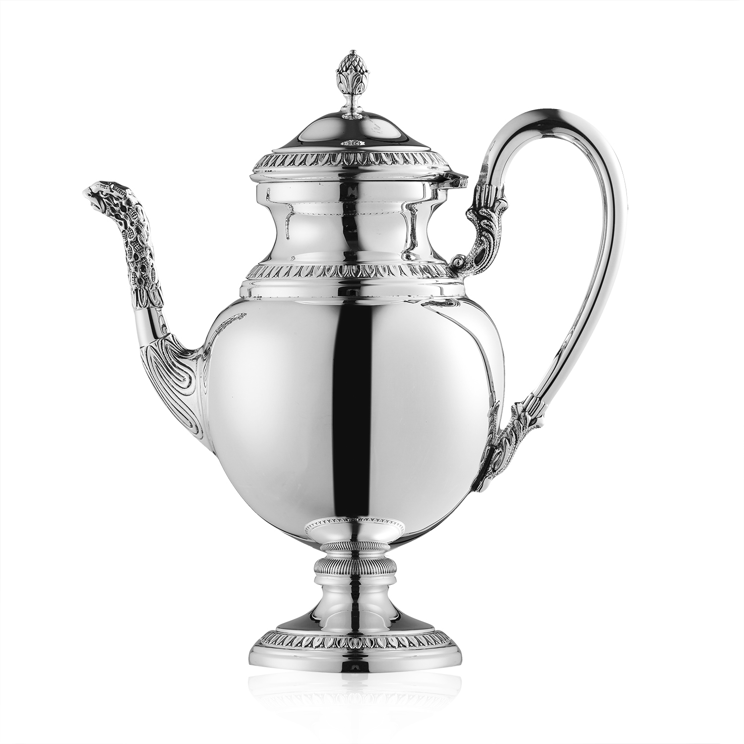 意大利进口银茶具-Zaramella Argenti银茶壶Impero 6人用茶壶